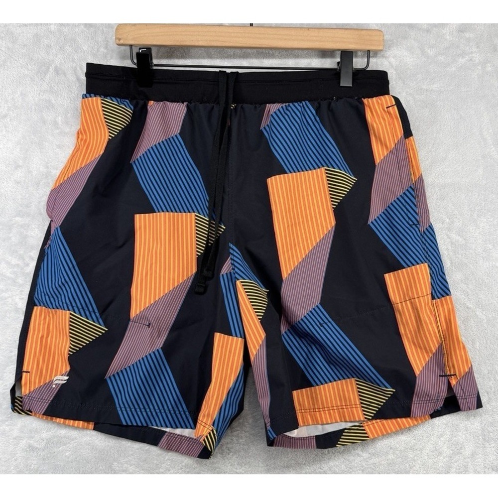 Fabletics Fundamental II Shorts Geometric Pastel Athletic Lined 7" Men's 32"